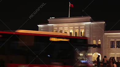 Bab Al- Bahrain Souk Gate at night, Manama 01 - Time lapse