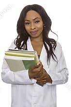 Female Student of STEM Subjects with Books