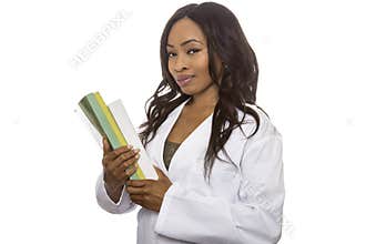 Female Student of STEM Subjects with Books