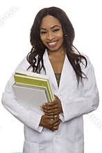 Female Student of STEM Subjects with Books