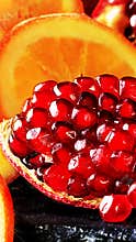 Red Pomegranate and Dried Orange Slice