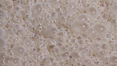 Fermentation of yeast ferment close-up