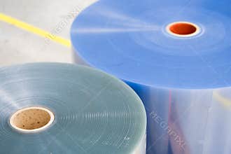 Two plastic rolls for packaging machin