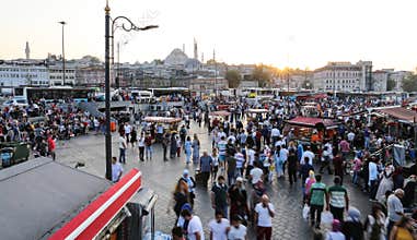 People in Eminonu Square, Istanbul