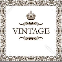Vintage frame decor crown
