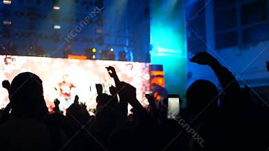 Crowd party rock concert