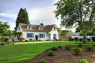 Family Home with Tree