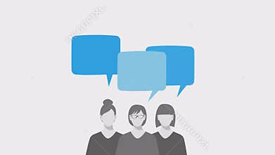Business team. Business people and speech bubble.