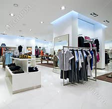 Interior of shopping mall