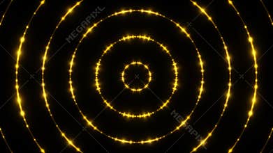 Motion gold light and transparent background, loop