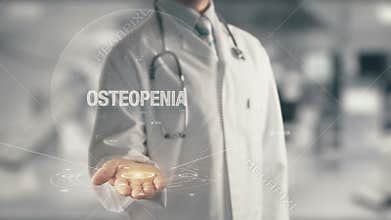 Doctor holding in hand Osteopenia