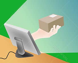 Online shopping delivery vector