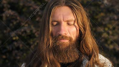 Face of Yogi in Meditation