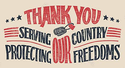 Thank you veterans hand-lettering card