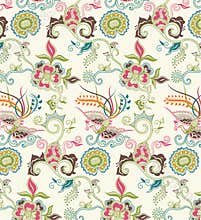 Oriental Floral and Bird Pattern 1
