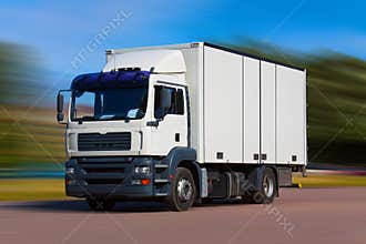 Freight truck on the road