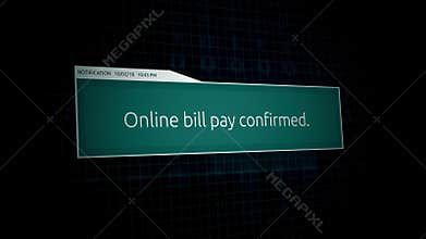 Online Bill payment confirmed - online banking notification