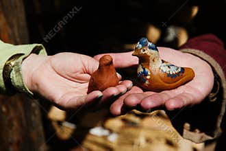 Clay toys whistle