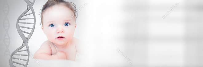 Baby with genetic DNA