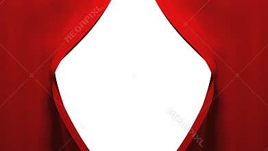 Red theater curtain opening