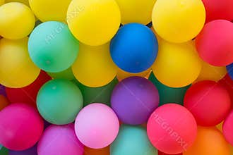 Colorful balloons wall for party and carnival