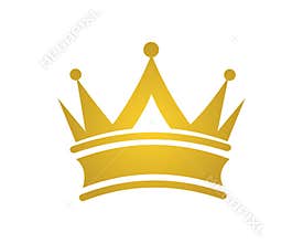 Golden crown logo icon vector.