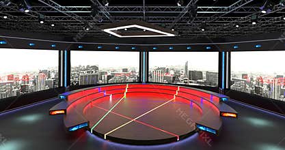 Virtual TV Studio Chat Set 2 Background 2