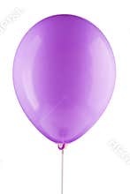 Violet inflated air balloon