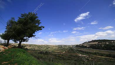 Time lapse storm clouds Jerusalem Israel