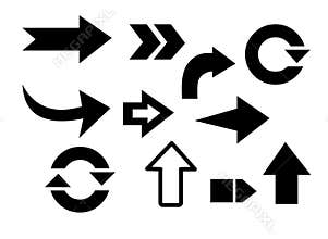 Set of arrows vector.Arrow icons.