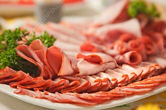 Platter of fresh cold-cuts