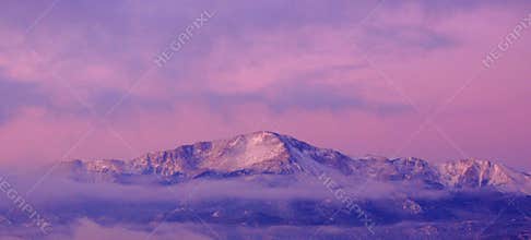 Purple Mountain majesty on Psudo Canvas