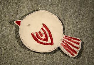 Handmade clay bird