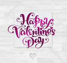 Valenine`s Day Card White Wood Decor