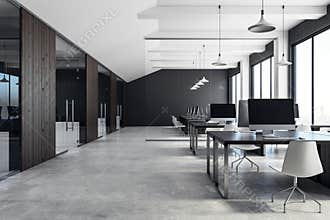 Luxury coworking office interior