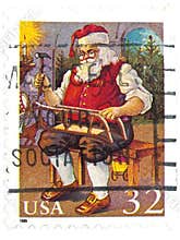 Santa US old stamp