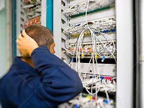 Network engineer is solving communication problem