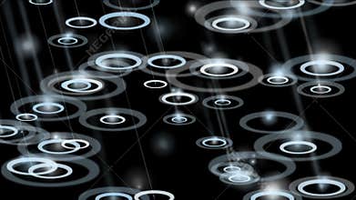4k Ripple pond water background,particle rainy lake rain drop at night backdrop.