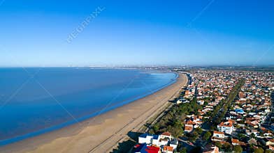 Aerial photo of Chatelaillon beach in Charente Maritime
