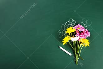 Flat lay composition for Teacher`s day