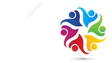 Teamwork unity people image video clip footage animation