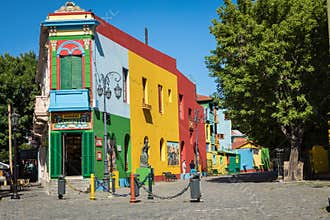 BUENOS AIRES, ARGENTINA - JANUARY 30, 2018: Colorful area in La