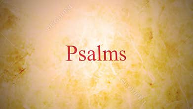 Books of the old testament in the bible series - Psalms