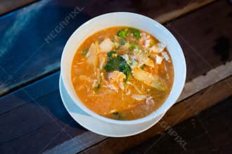 Malaysian Mee Bandung noodle soup