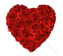 Valentine Heart Made Out of Roses