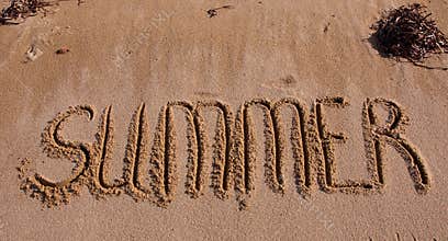 The inscription on the sands of the sea - summer