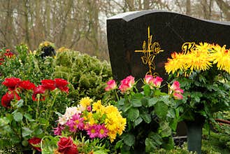 Floral arrangement cemetery