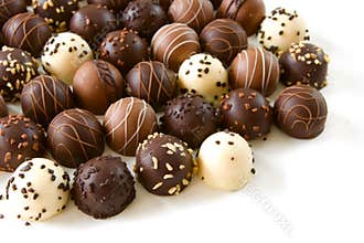 Assorted chocolate truffles