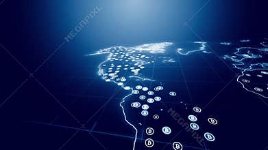 Bitcoin growing fast on world map