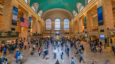 4k timelapse video of Grand Central Station in New York